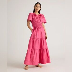 Quince Poplin Tiered Maxi Dress